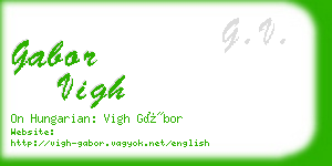 gabor vigh business card